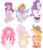 Size: 686x805 | Tagged: safe, artist:stevetwisp, applejack, fluttershy, pinkie pie, rainbow dash, rarity, twilight sparkle, human, g4, dark skin, horn, horned humanization, humanized, mane six, winged humanization