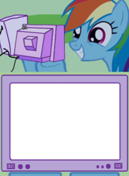 Size: 563x771 | Tagged: safe, rainbow dash, pony, g4, blank, exploitable meme, meme, template, tv meme