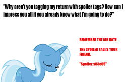 Size: 900x590 | Tagged: safe, trixie, derpibooru, g4, magic duel, meta, text