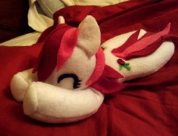 Size: 474x362 | Tagged: safe, artist:jennahuskie, roseluck, pony, g4, beanie (plushie), irl, photo, plushie, solo