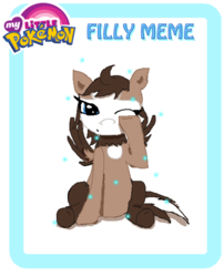 Size: 579x715 | Tagged: safe, artist:lucariofrek, starly, female, filly, pokémon, ponified, solo