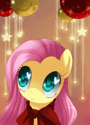 Size: 1311x1819 | Tagged: dead source, safe, artist:loyaldis, part of a set, fluttershy, pony, g4, bust, cute, female, mare, portrait, shyabetes, smiling, solo, wingding eyes