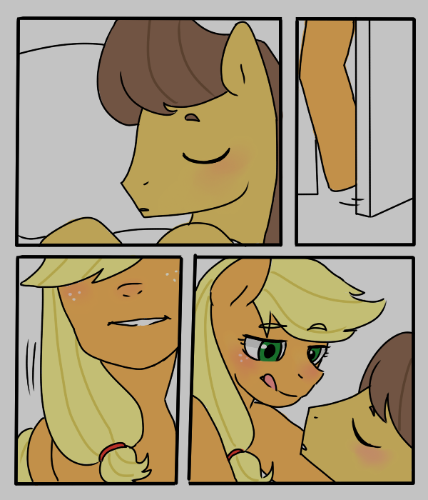 Safe Artist Efd Applejack Caramel Carajack Comic Female