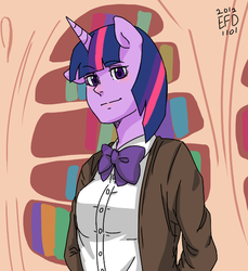 Size: 500x545 | Tagged: safe, artist:efd, twilight sparkle, anthro, g4, human facial structure