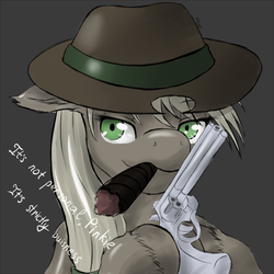 Size: 700x700 | Tagged: safe, artist:snus-kun, applejack, g4, gun, parody, revolver, the godfather