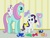 Size: 887x667 | Tagged: safe, artist:multigal, ivy, rarity, sweetie belle, g2, g4, filly, g2 to g4, generation leap, younger