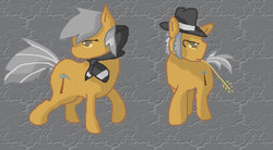 Size: 900x495 | Tagged: safe, artist:angelstar000, igneous rock pie, earth pony, pony, g4, bonnie berry, female, male, mare, rule 63, stallion