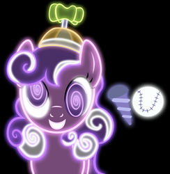 Size: 3367x3455 | Tagged: safe, artist:zantyarz, screwball, g4, cutie mark, derp, hat, neon, propeller hat, swirly eyes