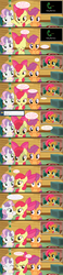 Size: 1280x5499 | Tagged: safe, apple bloom, babs seed, scootaloo, sweetie belle, ask the crusaders, g4, ask, comic, cutie mark crusaders, milkshake, tumblr