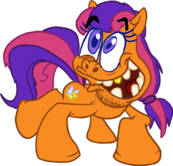 Size: 624x600 | Tagged: safe, artist:colossalstinker, scootaloo (g3), earth pony, pony, g3, g3.5, female, mare, simple background, solo, transparent background