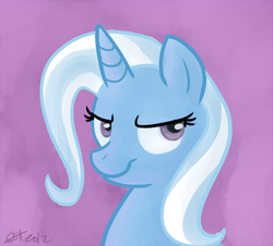 Size: 531x480 | Tagged: safe, artist:starlight-gaze, trixie, pony, unicorn, g4, bust, female, mare, solo