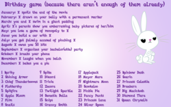 Size: 800x500 | Tagged: safe, angel bunny, apple bloom, applejack, big macintosh, braeburn, chief thunderhooves, diamond tiara, discord, fancypants, flim, fluttershy, granny smith, mayor mare, nightmare moon, pinkie pie, princess celestia, princess luna, queen chrysalis, rainbow dash, rarity, scootaloo, shining armor, silver spoon, snails, snips, soarin', spike, spitfire, sweetie belle, trixie, twilight sparkle, zecora, g4, birthday game, exploitable meme, meme, text