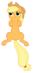 Size: 3229x7143 | Tagged: safe, artist:ocarina0ftimelord, applejack, earth pony, pony, g4, bellyrubs, female, mare, on back, simple background, solo, transparent background, vector