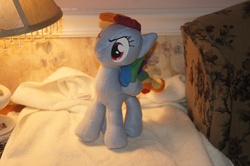 Size: 4592x3056 | Tagged: safe, artist:jessikitt-e, rainbow dash, pony, g4, irl, photo, plushie, solo