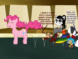 Size: 2156x1660 | Tagged: safe, artist:abigail m., pinkie pie, oc, g4, crossover, el tigre, frida, heloise, jimmy two-shoes, non-mlp oc, vanessa