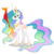 Size: 4324x4324 | Tagged: safe, artist:blackm3sh, philomena, princess celestia, alicorn, phoenix, pony, g4, absurd resolution, female, mare, simple background, transparent background