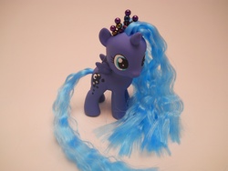 Size: 4320x3240 | Tagged: safe, artist:tiellanicole, princess luna, pony, g4, brushable, customized toy, female, filly, irl, photo, solo, toy