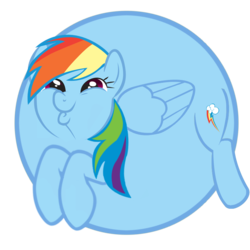 Size: 800x800 | Tagged: dead source, safe, artist:fataliciousss, rainbow dash, g4, awesome, balloon, circle tool, dashface, inflation, so awesome