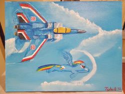 Size: 640x478 | Tagged: safe, rainbow dash, g4, thundercracker, transformers