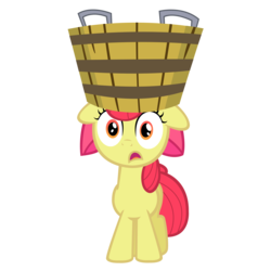 Size: 5000x5000 | Tagged: safe, artist:ashidaru, apple bloom, g4, absurd resolution, bucket, simple background, transparent background, vector