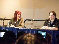 Size: 4000x3000 | Tagged: safe, human, equestria la, equestria la 2012, everfree radio, female, irl, irl human, lauren faust, male, photo