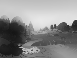 Size: 799x600 | Tagged: safe, g4, black and white, blurry, equestria, grayscale, ponyville