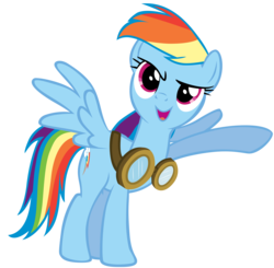 Size: 5000x4898 | Tagged: safe, artist:somepony, rainbow dash, pony, g4, absurd resolution, female, goggles, simple background, solo, transparent background, vector