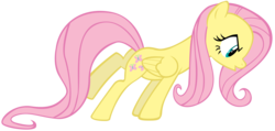 Size: 5000x2381 | Tagged: safe, artist:somepony, fluttershy, pony, g4, putting your hoof down, female, simple background, solo, transparent background, vector