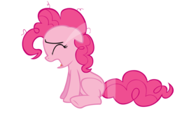 Size: 5000x3252 | Tagged: safe, artist:somepony, pinkie pie, earth pony, pony, baby cakes, g4, crying, eyebrows, eyes closed, female, floppy ears, mare, messy mane, missing cutie mark, ocular gushers, open mouth, pinkie cry, sad, simple background, sitting, transparent background, vector