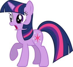 Size: 5000x4596 | Tagged: safe, artist:xpesifeindx, twilight sparkle, pony, unicorn, g4, secret of my excess, absurd resolution, female, mare, open mouth, raised hoof, simple background, solo, transparent background, unicorn twilight, vector