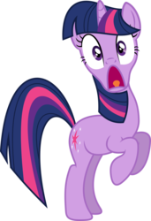 Size: 3415x5001 | Tagged: safe, artist:xpesifeindx, twilight sparkle, pony, unicorn, friendship is magic, g4, female, mare, open mouth, rearing, simple background, solo, transparent background, unicorn twilight, vector