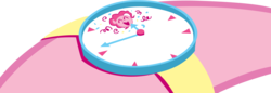 Size: 5000x1712 | Tagged: safe, artist:somepony, pinkie pie, g4, simple background, transparent background, vector, watch