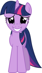 Size: 3156x5499 | Tagged: safe, artist:xpesifeindx, twilight sparkle, pony, unicorn, a bird in the hoof, g4, female, mare, sheepish grin, simple background, solo, transparent background, unicorn twilight, vector
