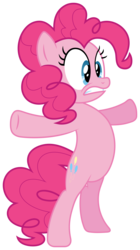 Size: 5616x9999 | Tagged: safe, artist:floppychiptunes, pinkie pie, earth pony, pony, g4, mmmystery on the friendship express, absurd resolution, bipedal, female, mare, simple background, solo, t pose, transparent background, vector