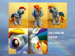 Size: 1300x972 | Tagged: safe, artist:shillermetimbers, rainbow dash, pony, g4, irl, photo, plushie, solo