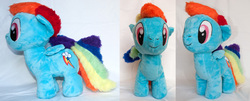 Size: 6760x2735 | Tagged: safe, artist:tadstone, rainbow dash, pony, g4, female, filly, irl, photo, plushie, solo