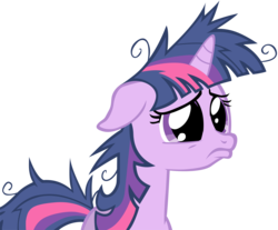 Size: 5000x4134 | Tagged: safe, artist:somepony, twilight sparkle, pony, unicorn, g4, lesson zero, absurd resolution, female, floppy ears, mare, pouting, simple background, solo, transparent background, vector