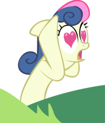 Size: 4275x5000 | Tagged: safe, artist:somepony, bon bon, sweetie drops, earth pony, pony, g4, lesson zero, season 2, absurd resolution, adorabon, cute, female, heart eyes, open mouth, simple background, solo, that incredible amazing doll, transparent background, vector, wingding eyes