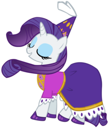 Size: 1400x1644 | Tagged: safe, artist:purplefairy456, rarity, pony, unicorn, g4, clothes, dress, female, hat, mare, simple background, solo, transparent background, vector