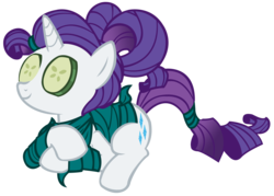 Size: 1500x1076 | Tagged: safe, artist:purplefairy456, rarity, pony, unicorn, g4, green isn't your color, my little pony: friendship is magic, cucumber, female, seaweed wrap, simple background, solo, transparent background, vector