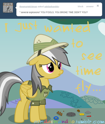 Size: 661x779 | Tagged: dead source, safe, artist:drumblastingquilava, daring do, g4, ask, askdashanddo, clock, tumblr