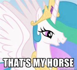 Size: 400x361 | Tagged: safe, princess celestia, g4, ed edd n eddy, image macro, parody, that's my horse, wish you were ed