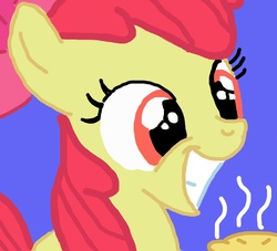 Size: 900x817 | Tagged: safe, artist:blazky, apple bloom, g4, food, pie