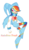 Size: 900x1570 | Tagged: dead source, safe, artist:jaquelindreamz, rainbow dash, g4, crossover, nightmaren, nights, nights into dreams, simple background, solo, transparent background