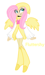 Size: 900x1477 | Tagged: dead source, safe, artist:jaquelindreamz, fluttershy, g4, crossover, female, nightmaren, nights, nights into dreams, simple background, solo, transparent background