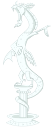 Size: 1268x3000 | Tagged: safe, artist:vectorshy, discord, g4, the return of harmony, simple background, statue, statue discord, transparent background, vector