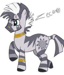 Size: 1437x1697 | Tagged: safe, artist:abductionfromabove, zecora, pony, zebra, g4, male, rule 63, simple background, solo, transparent background, zircon