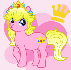 Size: 681x671 | Tagged: safe, artist:loveandtolerate, ponified, princess peach, super mario bros.