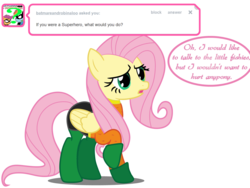 Size: 1200x900 | Tagged: dead source, safe, fluttershy, pegasus, pony, g4, aquaman, ask, crossover, female, mare, parody, simple background, solo, transparent background, tumblr