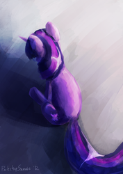 Size: 2480x3507 | Tagged: safe, artist:porkchopsammie, twilight sparkle, pony, unicorn, g4, female, sitting, solo